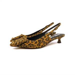 NEW BIBI LOU women's lou bonnie slingback pump in leopard